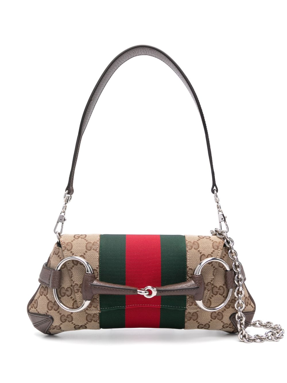Gucci Horsebit Chain 小号单肩包 - 中性色