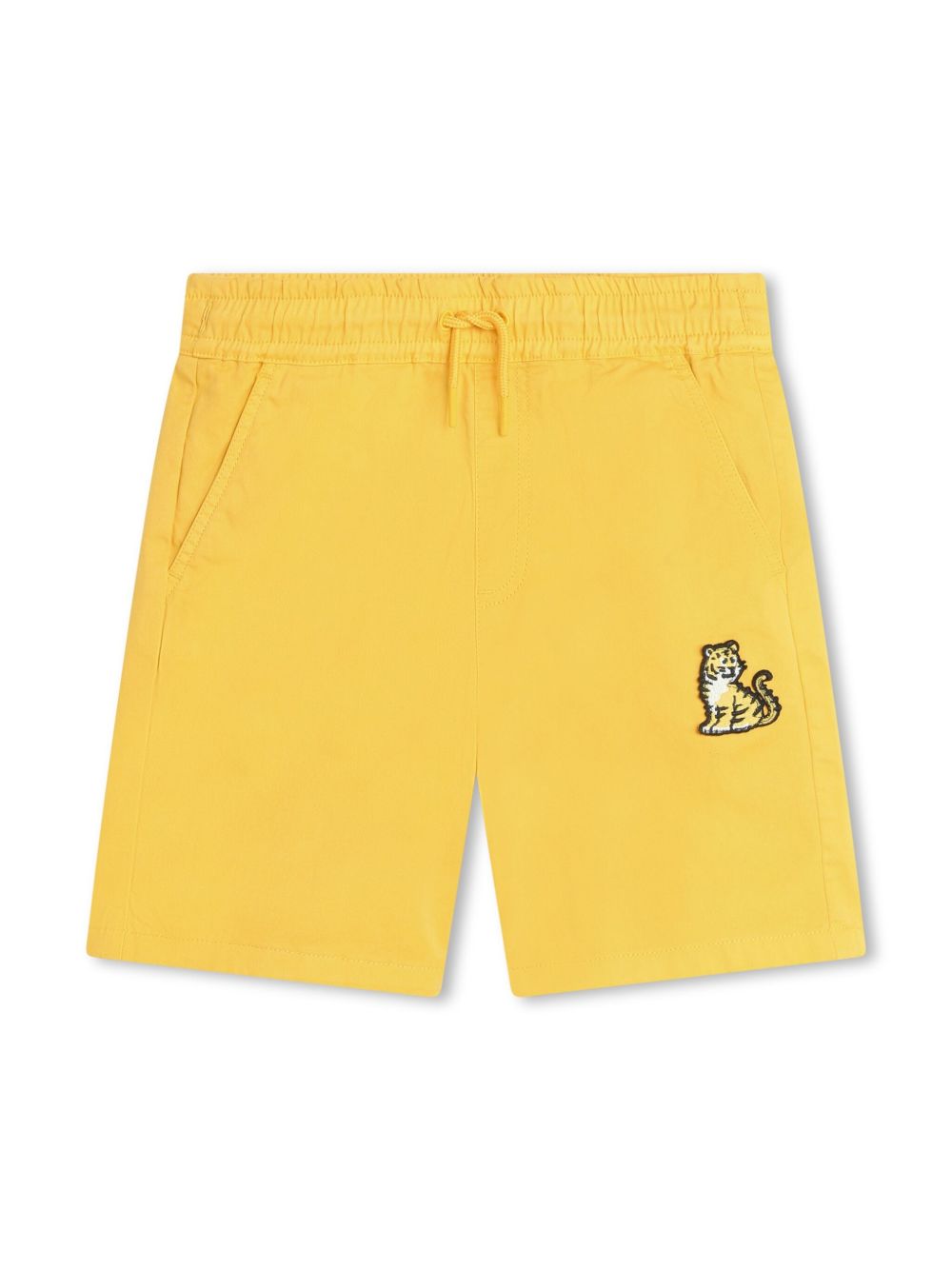 Kenzo Kids Kotora 刺绣抽绳运动短裤 - 黄色