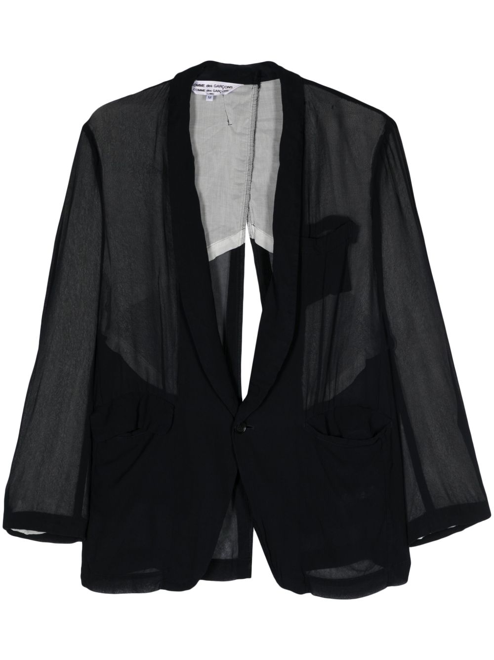 Comme Des Garçons Comme Des Garçons 解构感单排扣西装夹克 - 黑色
