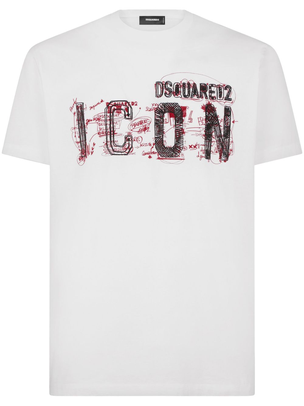 DSQUARED2 logo印花短袖T恤 - 白色