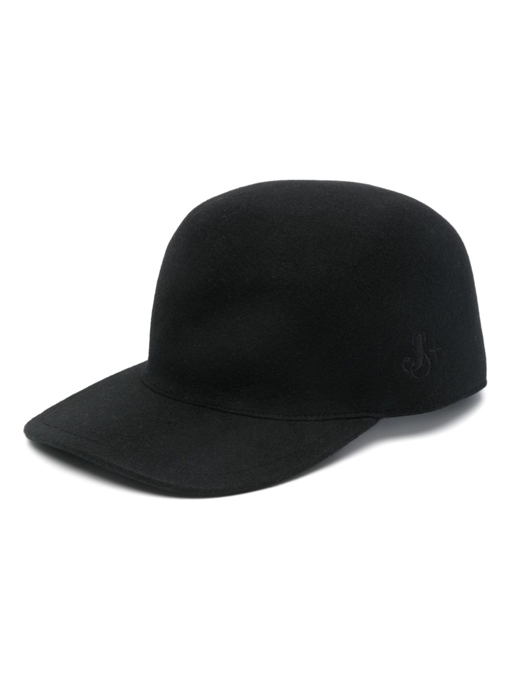 Jil Sander logo刺绣棒球帽 - 黑色