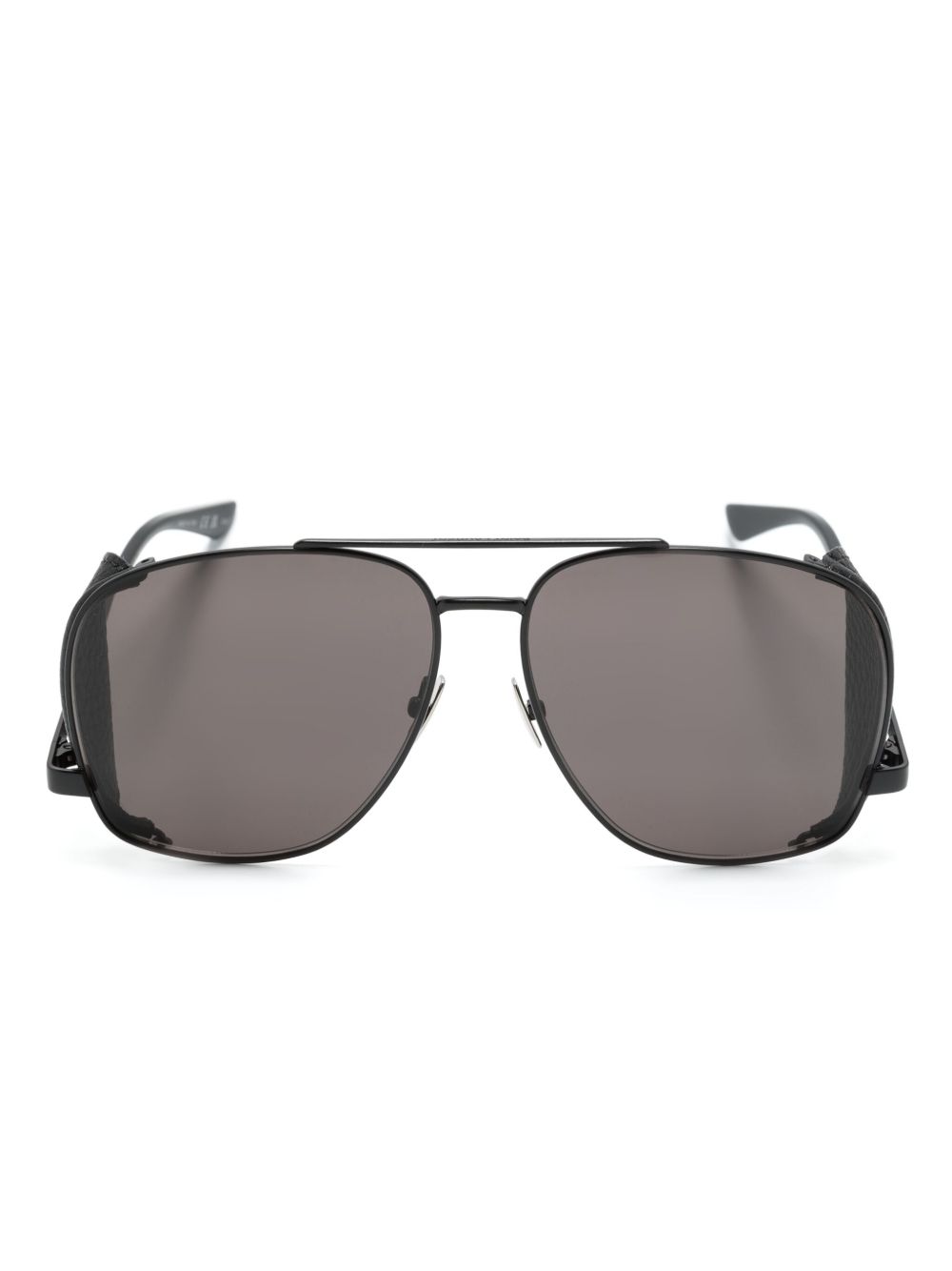 Saint Laurent Eyewear Leon 飞行员镜框太阳眼镜 - 黑色