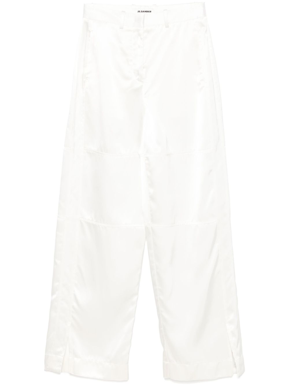 Jil Sander 缎面长裤 - 白色