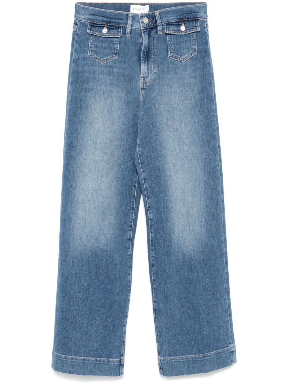 FRAME Slim Palazzo 牛仔裤 - 蓝色
