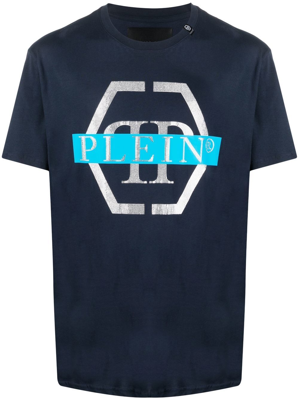 Philipp Plein Haxagon 印花圆领T恤 - 蓝色