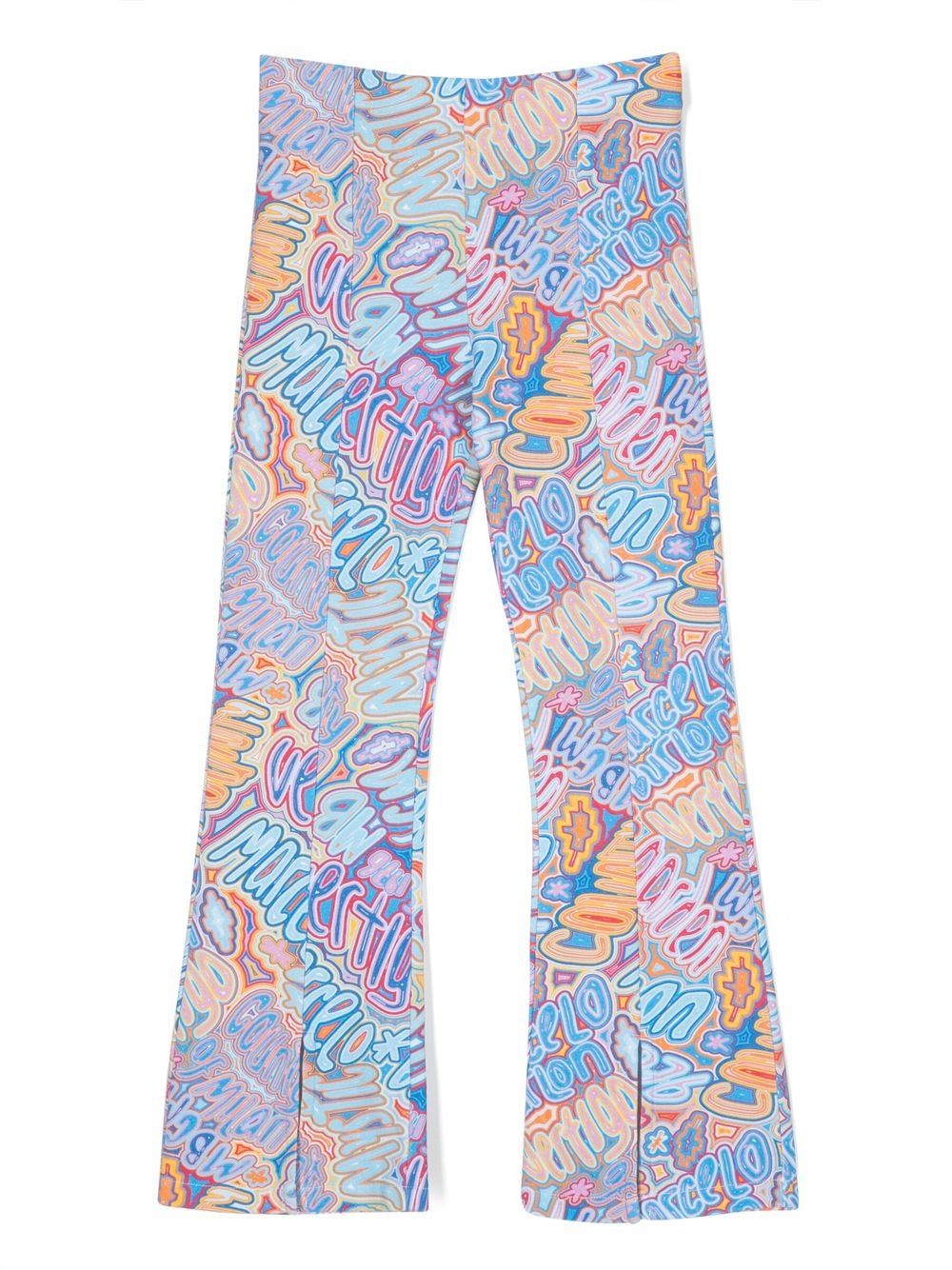 Marcelo Burlon County Of Milan Kids 大面积logo印花喇叭裤 - 蓝色