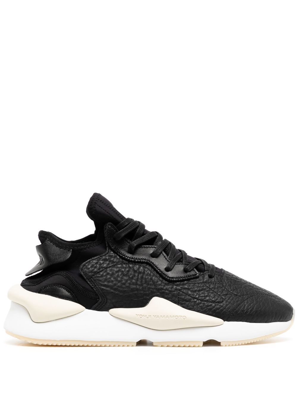 Y-3 Kaiwa 低帮皮质运动鞋 - 黑色