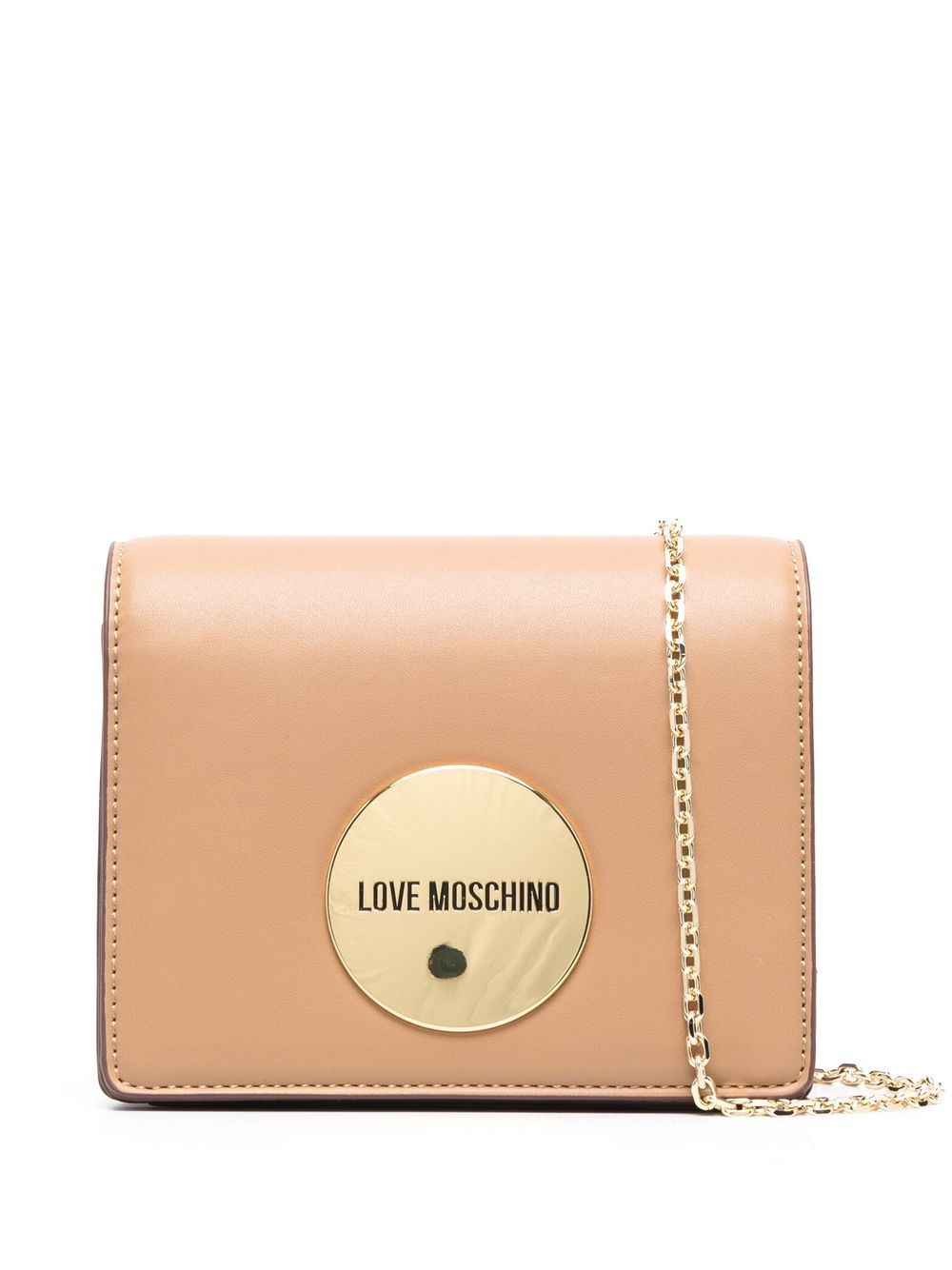 Love Moschino logo标牌斜挎包 - 中性色
