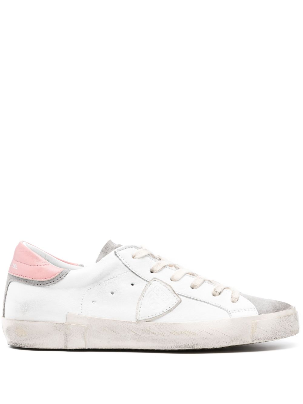 Philippe Model Paris Prsx 仿旧效果拼接运动鞋 - 白色