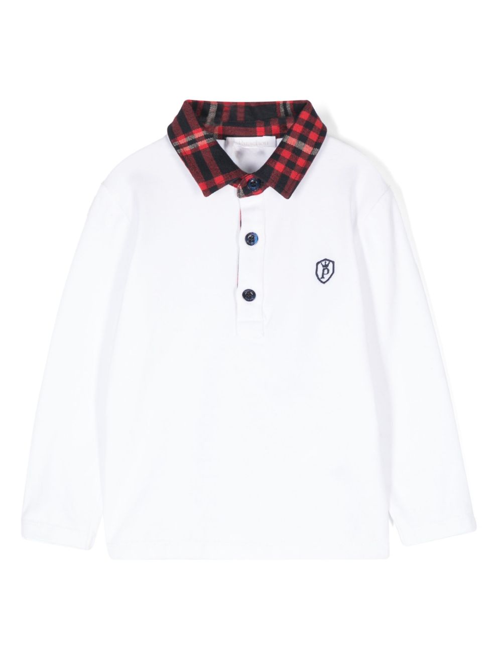 Patachou logo刺绣polo衫 - 白色