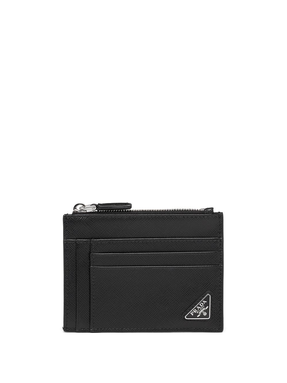Prada 三角形logo卡夹 - 黑色