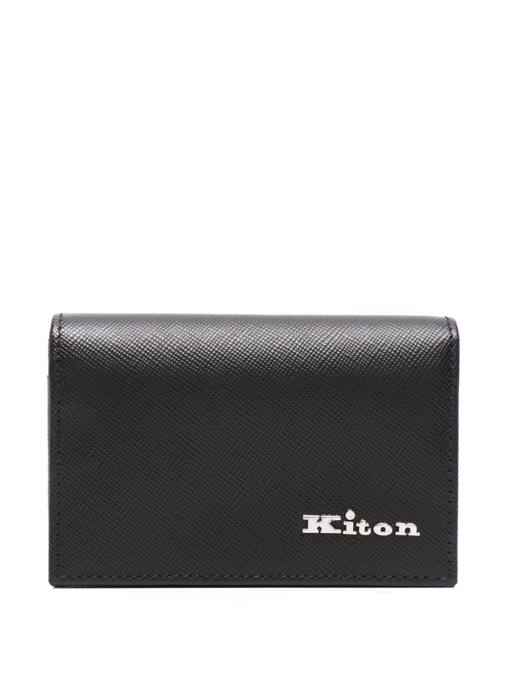 Kiton logo钱包 - 黑色