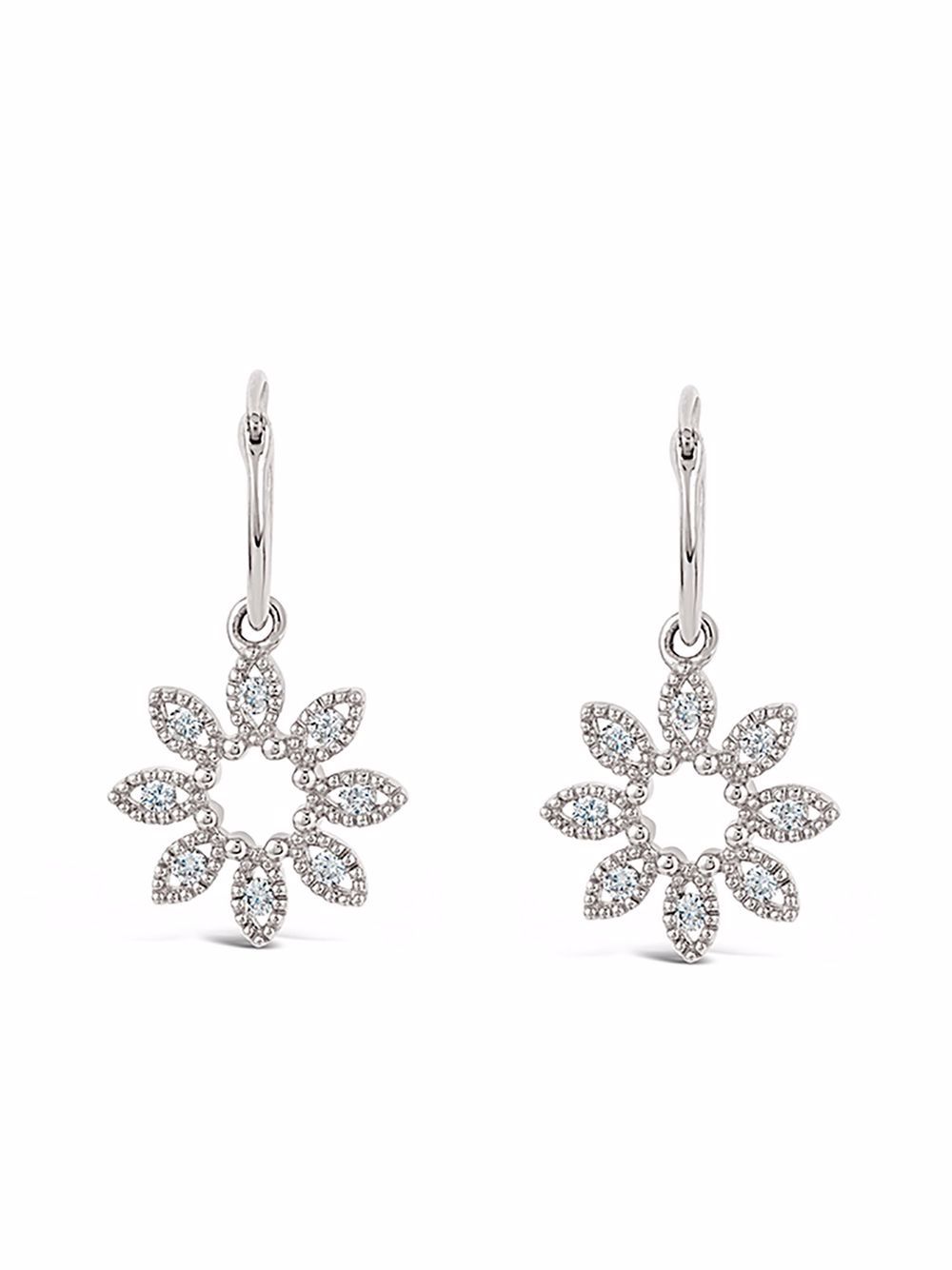 Dinny Hall 14K白金 Jasmine Flower 耳环 - 银色
