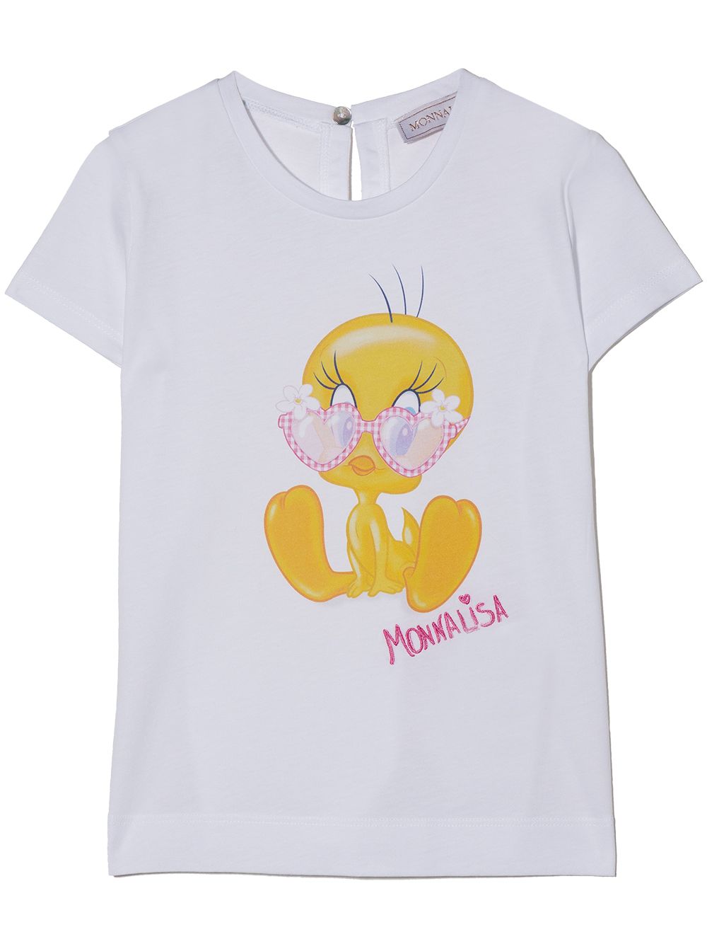 Monnalisa Tweety 印花棉T恤 - 白色