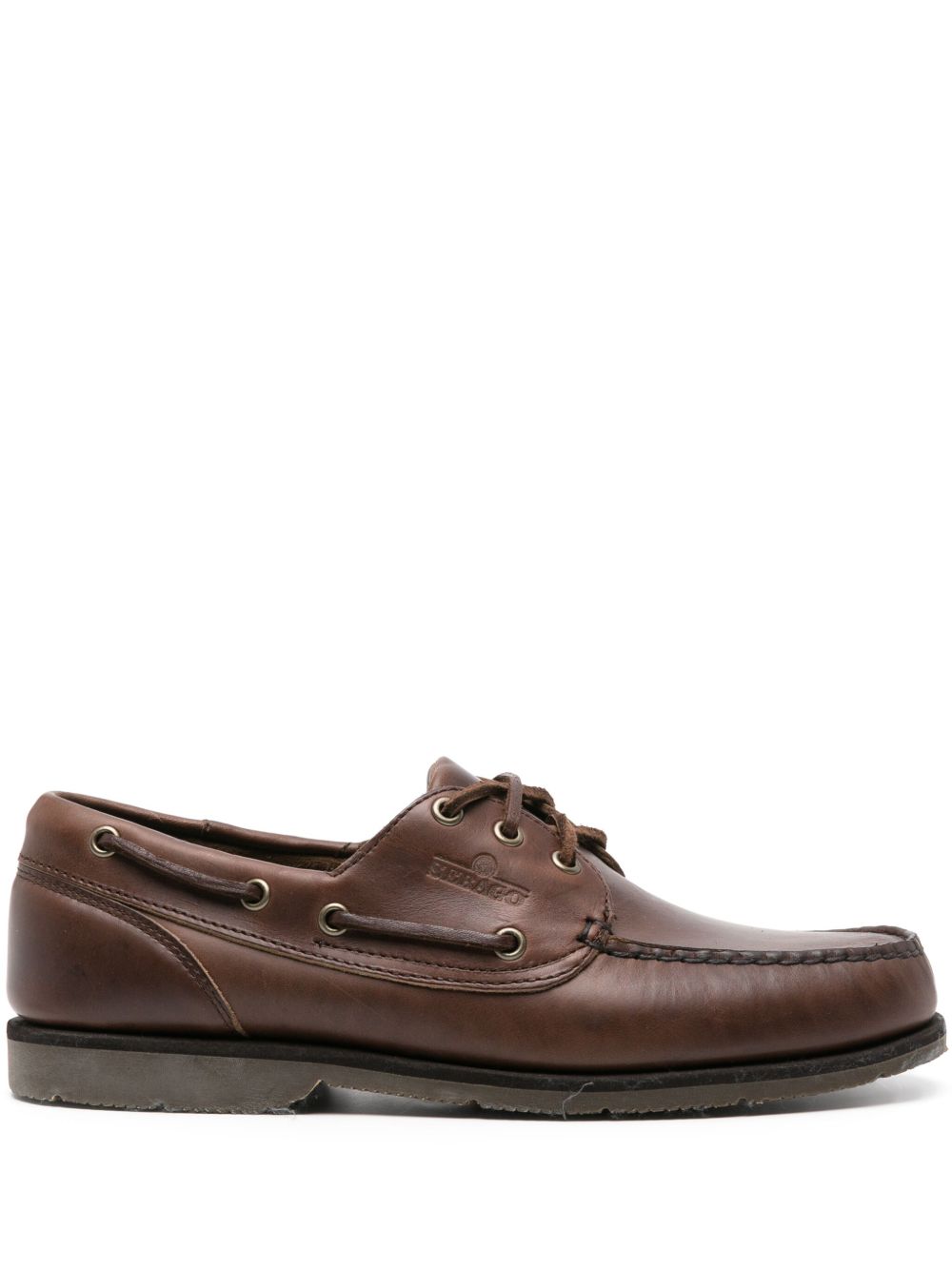 Sebago Dockside Foresider 皮质帆船鞋 - 褐色