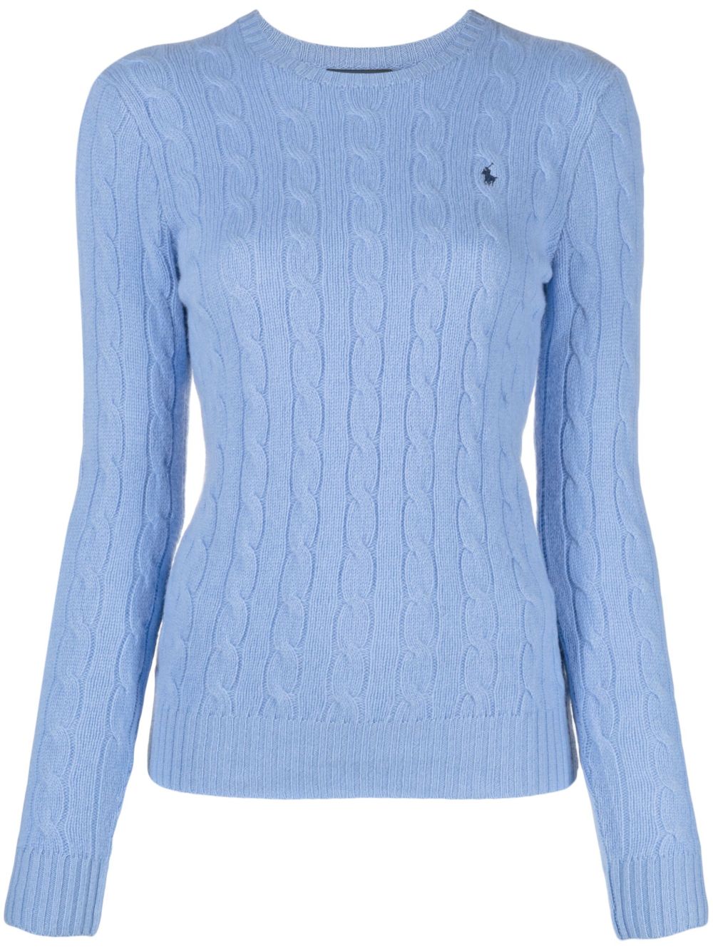 Polo Ralph Lauren Polo Pony 粗绞花针织毛衣 - 蓝色