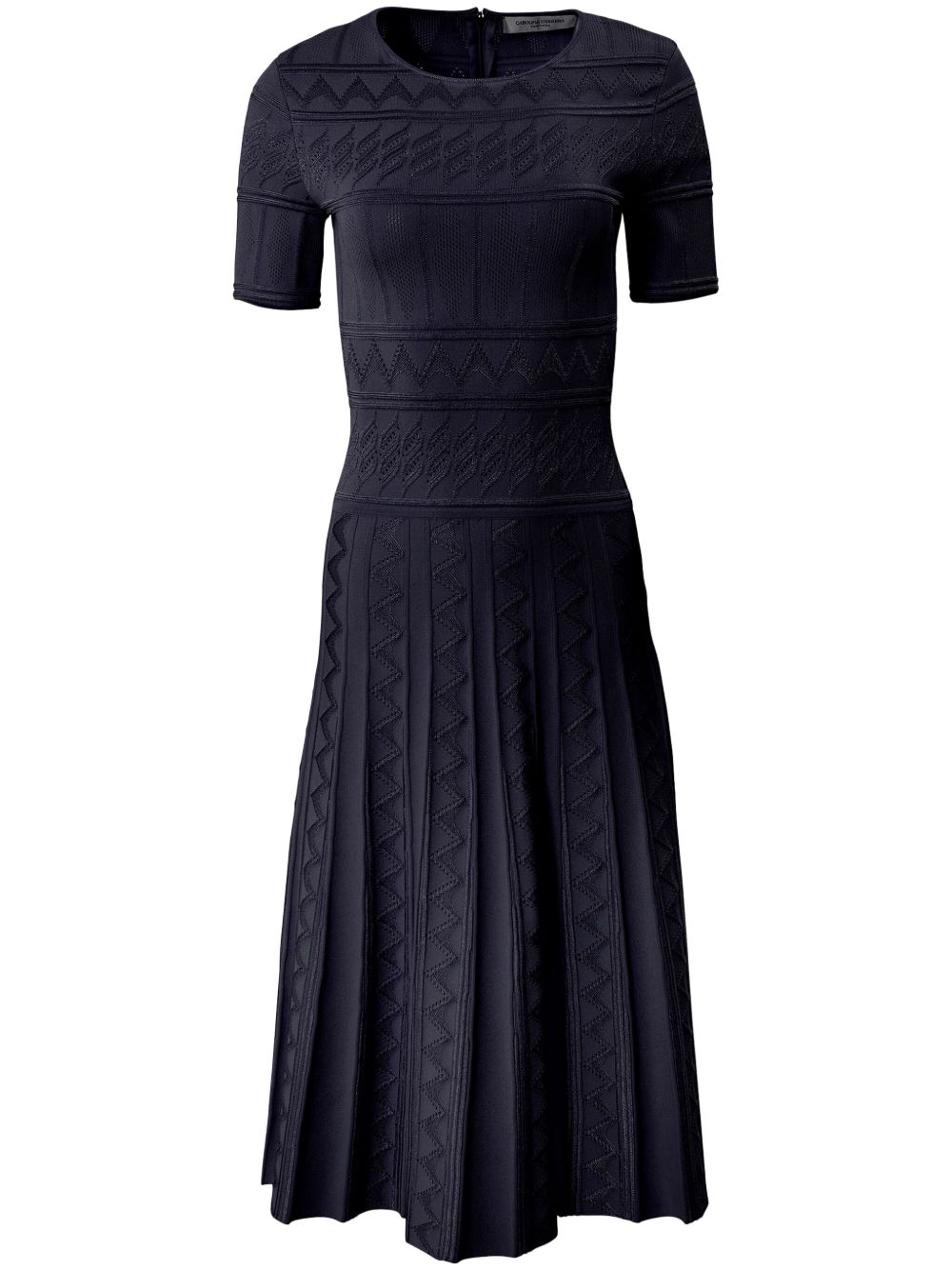 Carolina Herrera 网眼编织中长连衣裙 - 蓝色