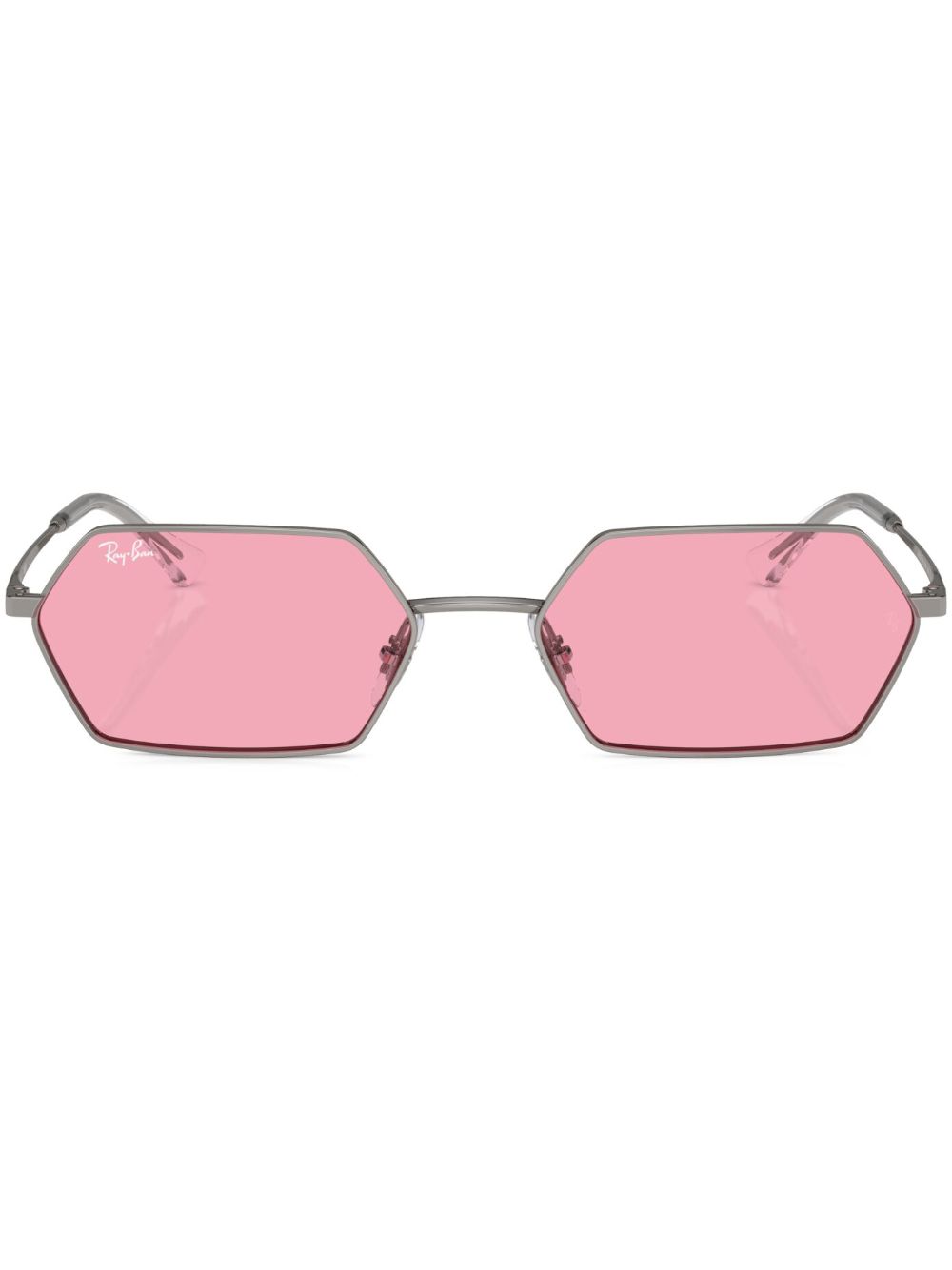 Ray-Ban Yevi 几何镜框太阳眼镜 - 灰色