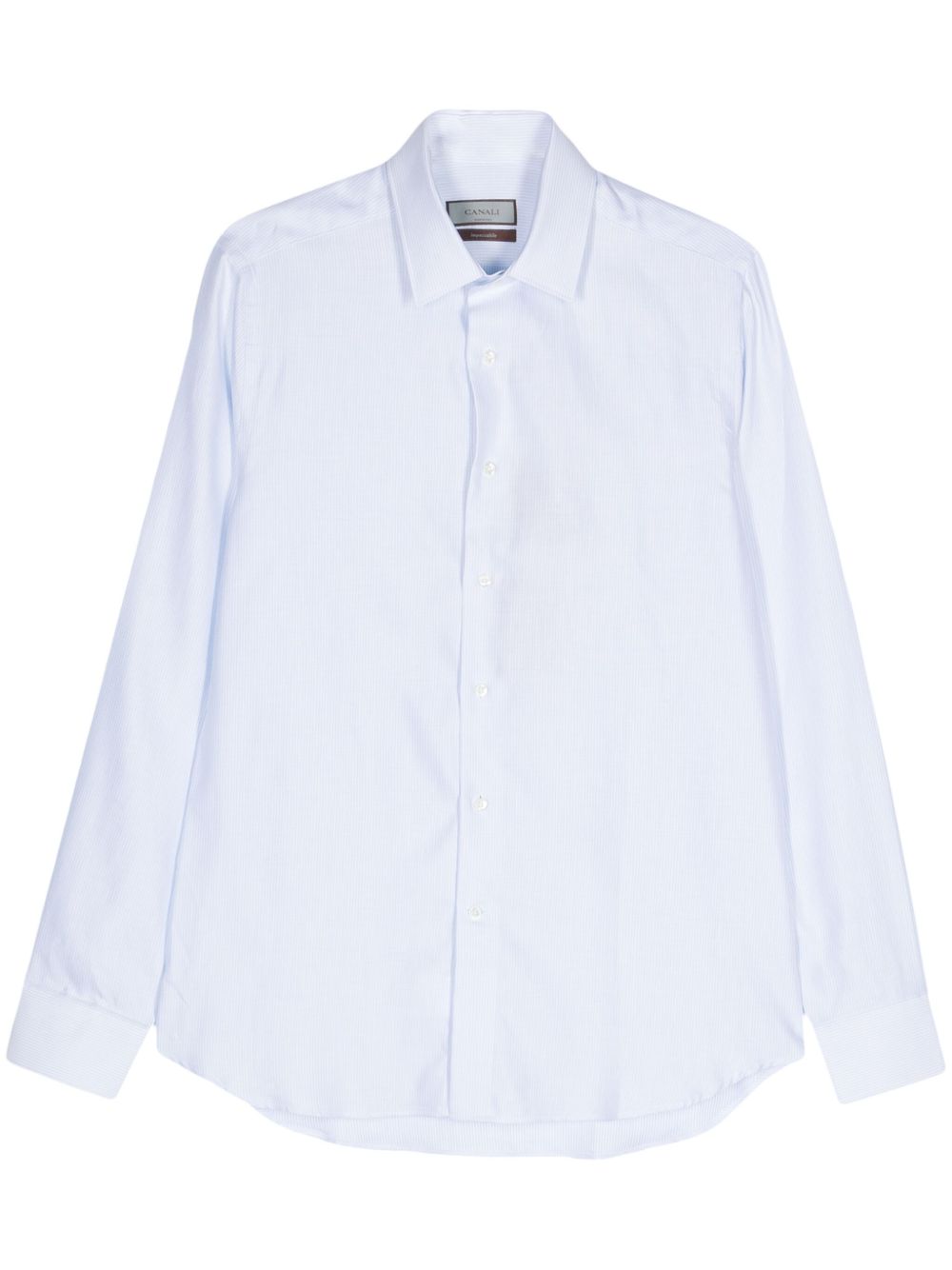 Canali 图案提花衬衫 - 蓝色