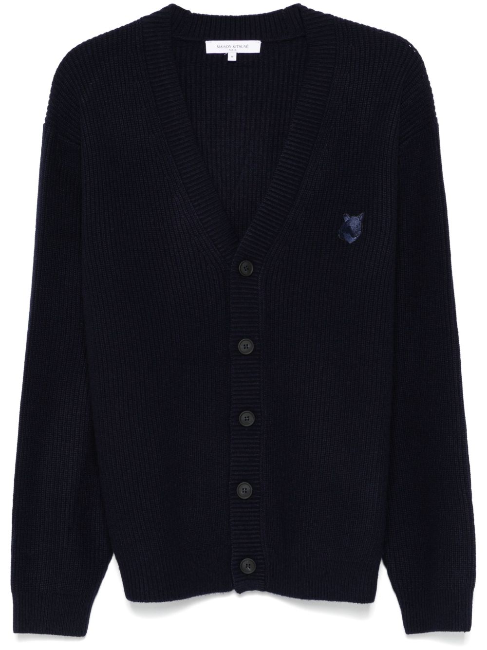 Maison Kitsuné Bold Fox Head 罗纹开衫 - 蓝色