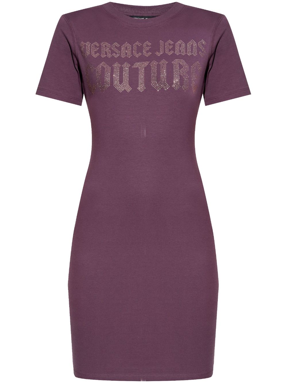 Versace Jeans Couture logo缀饰T恤式连衣裙 - 紫色