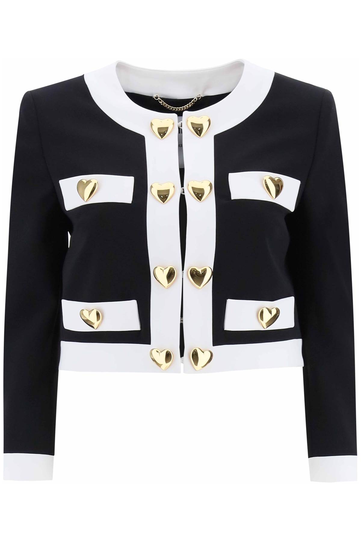 Moschino Heart Buttons Crepe Jacket
