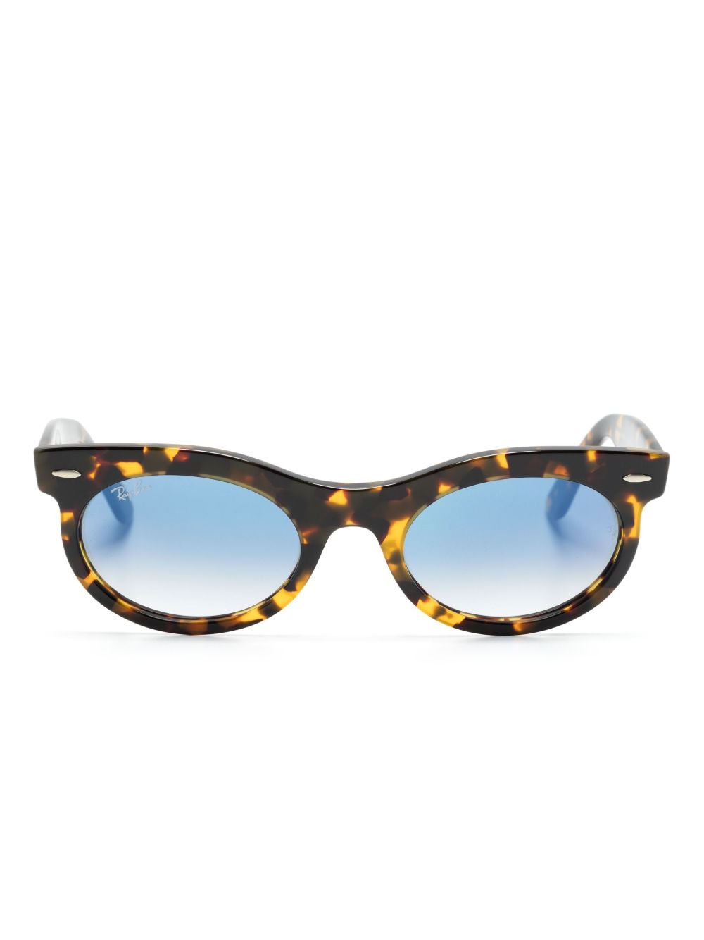 Ray-Ban Wayfarer 椭圆框太阳眼镜 - 褐色