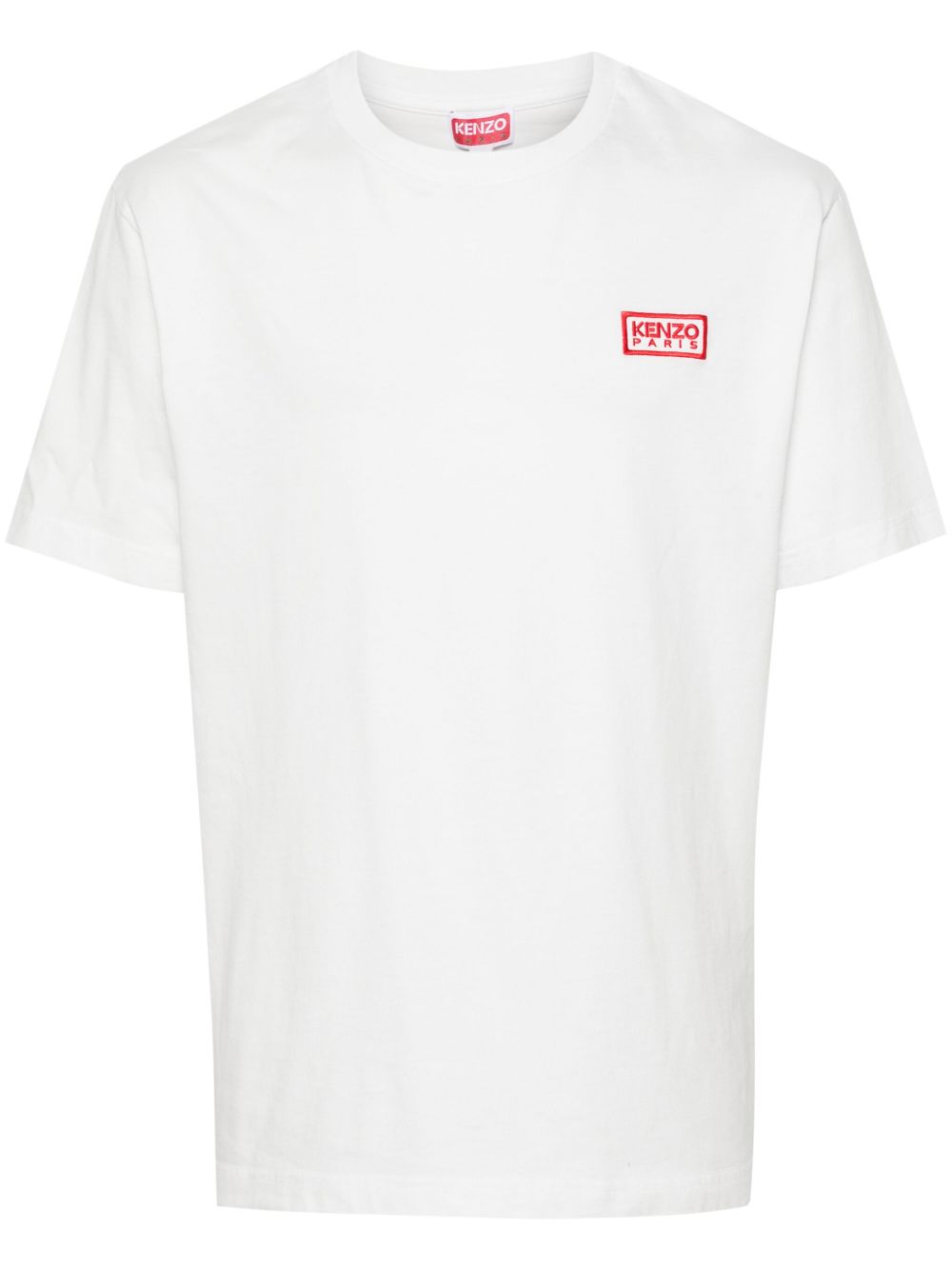 Kenzo logo刺绣棉T恤 - 白色