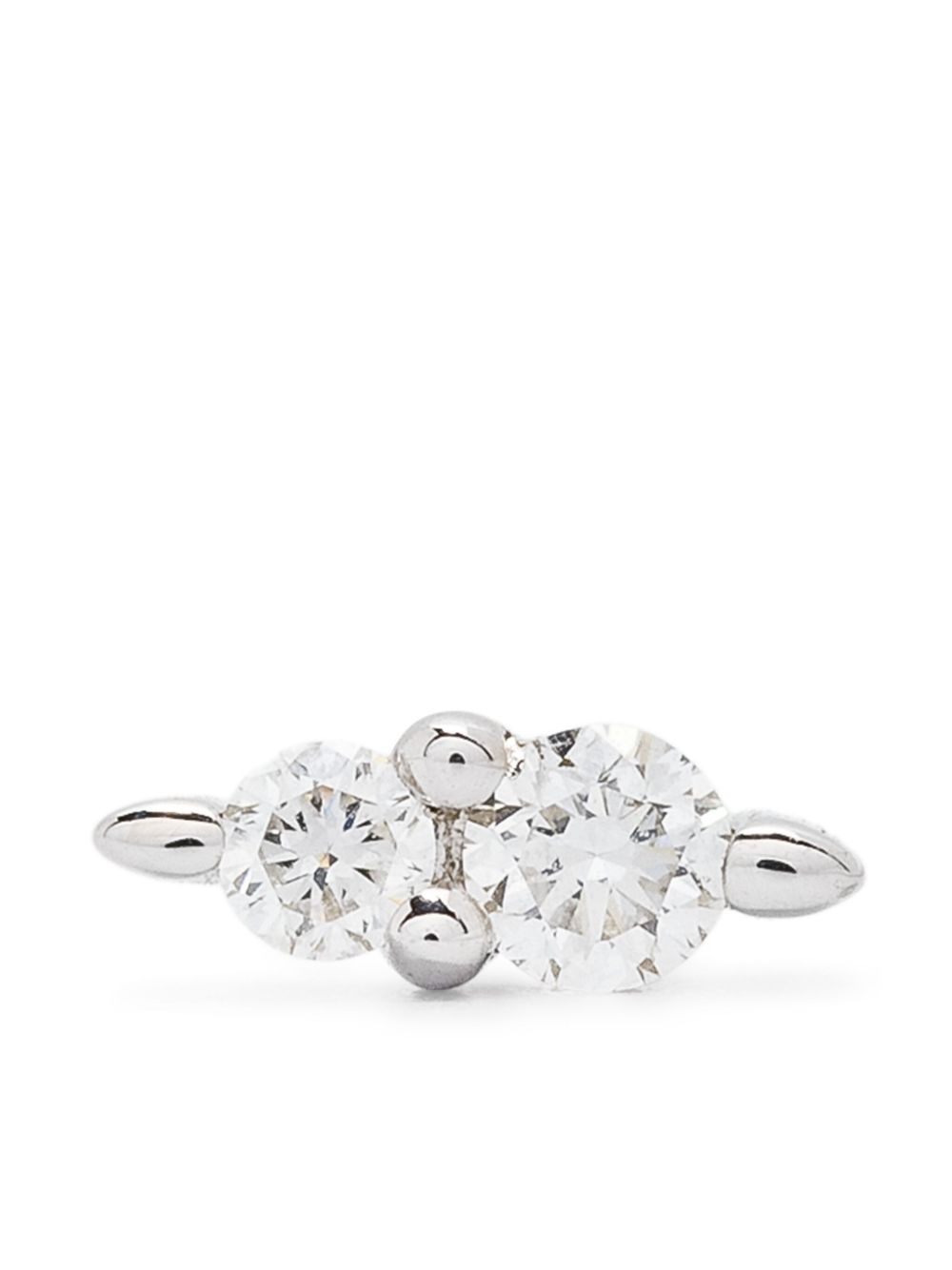 Maria Black 14kt white gold Hazy Gleam Piercing diamond single earring - 银色