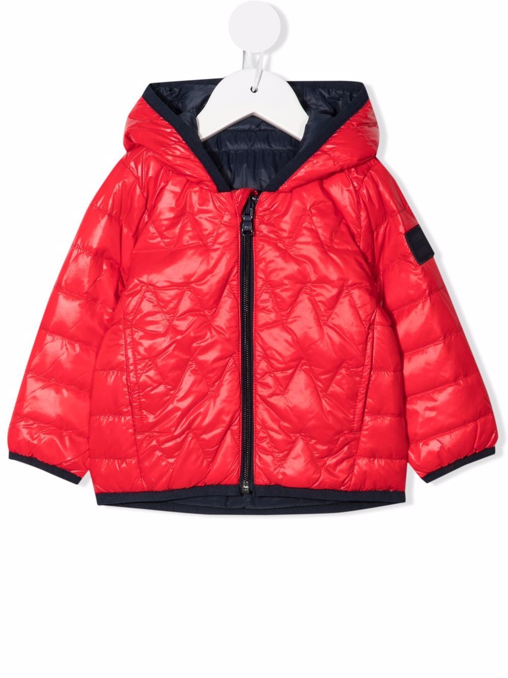 BOSS Kidswear 亮面填充夹克 - 红色