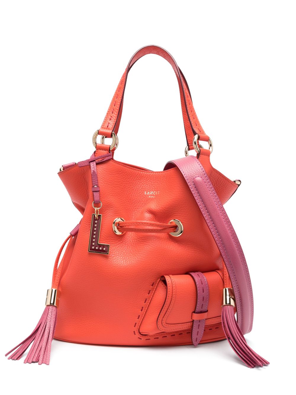 Lancel Premier Flirt 中号水桶包 - 橘色