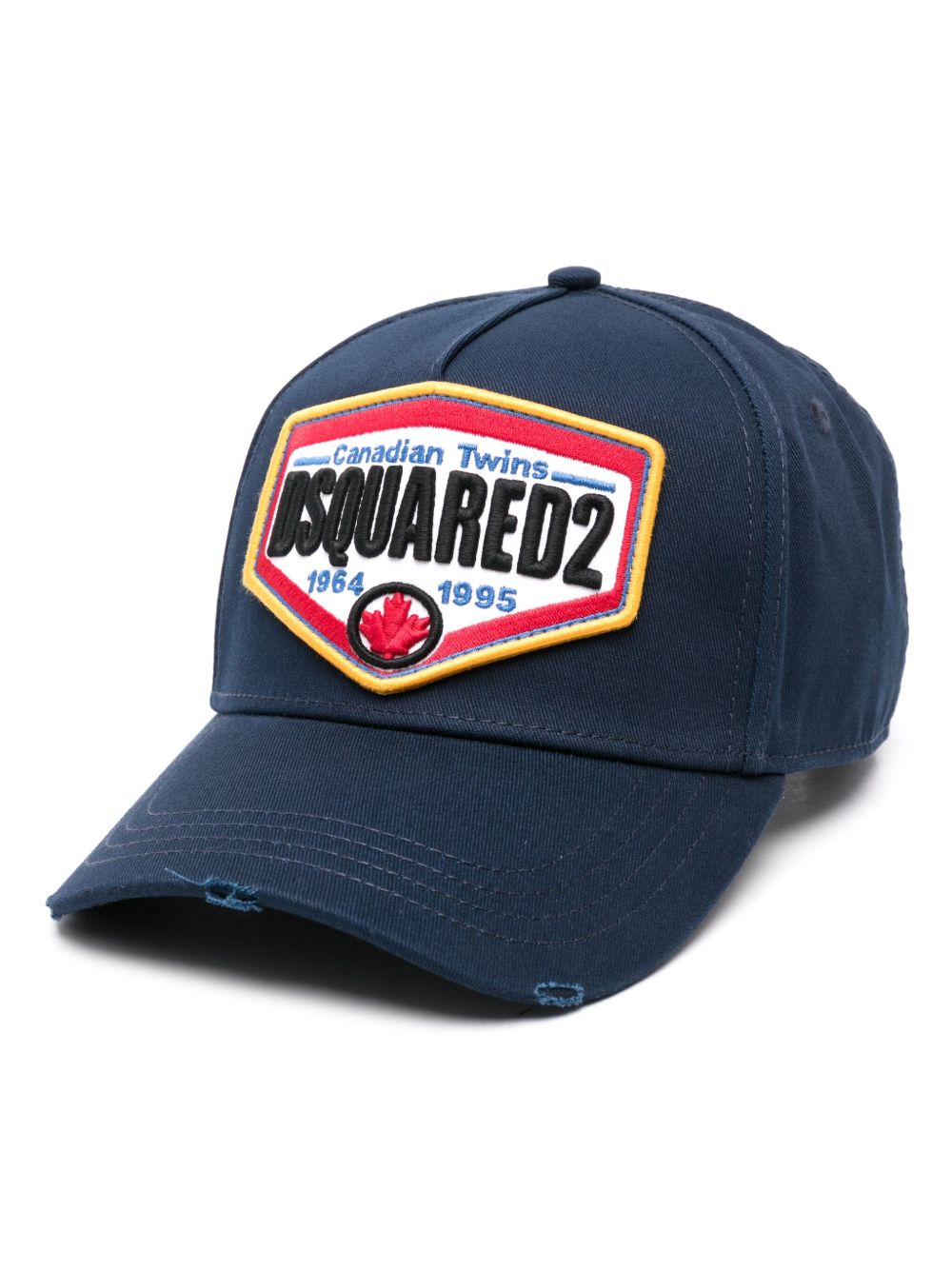 DSQUARED2 标贴棉棒球帽 - 蓝色