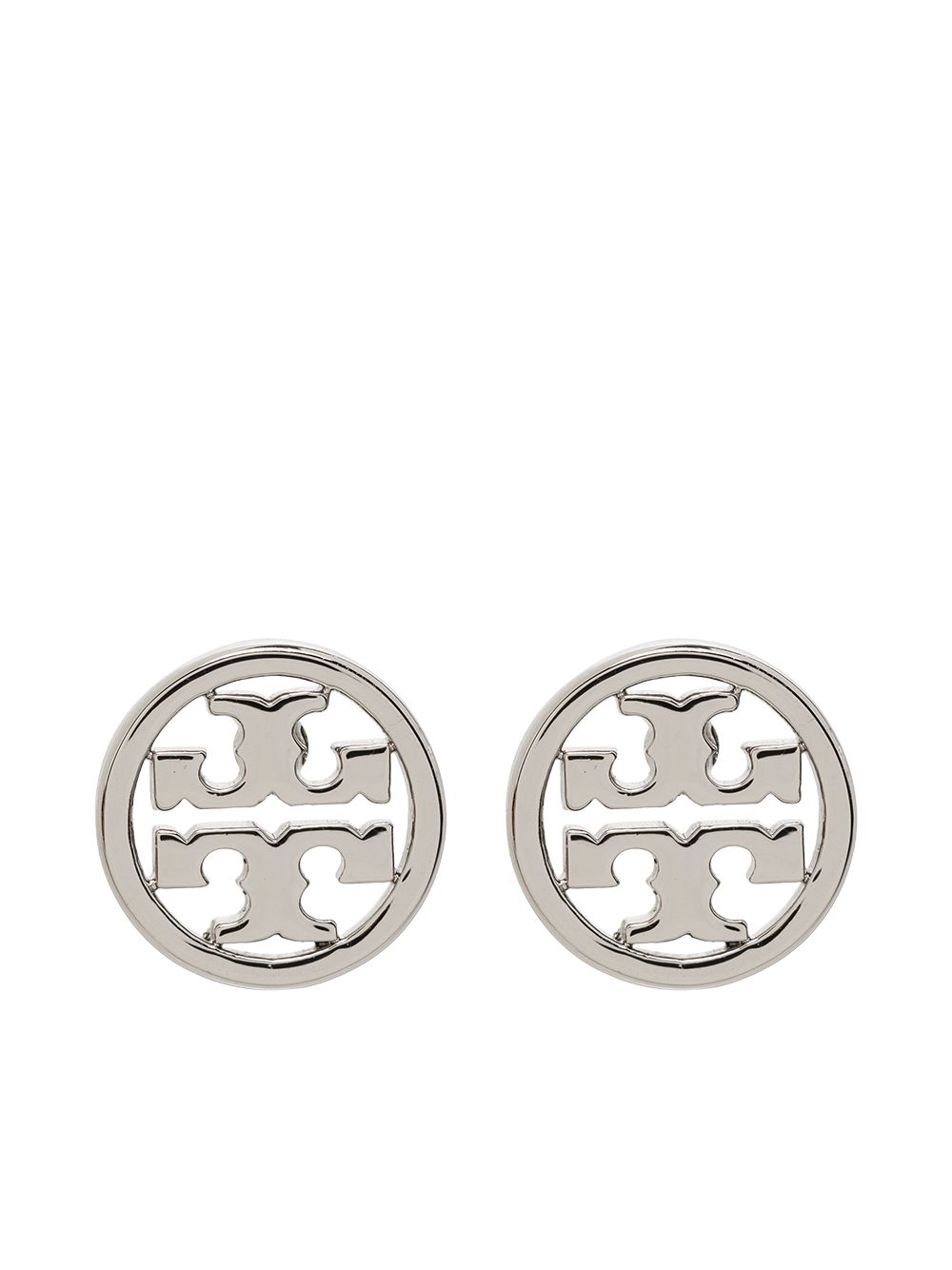 Tory Burch Miller Double-T 耳钉 - 金属色