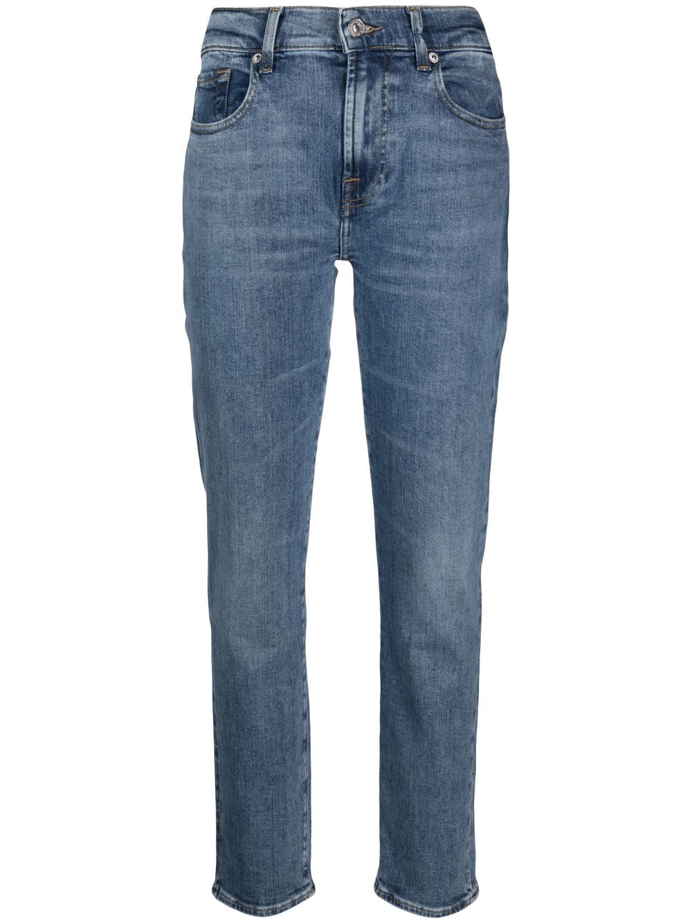 7 For All Mankind 修身锥形牛仔裤 - 蓝色