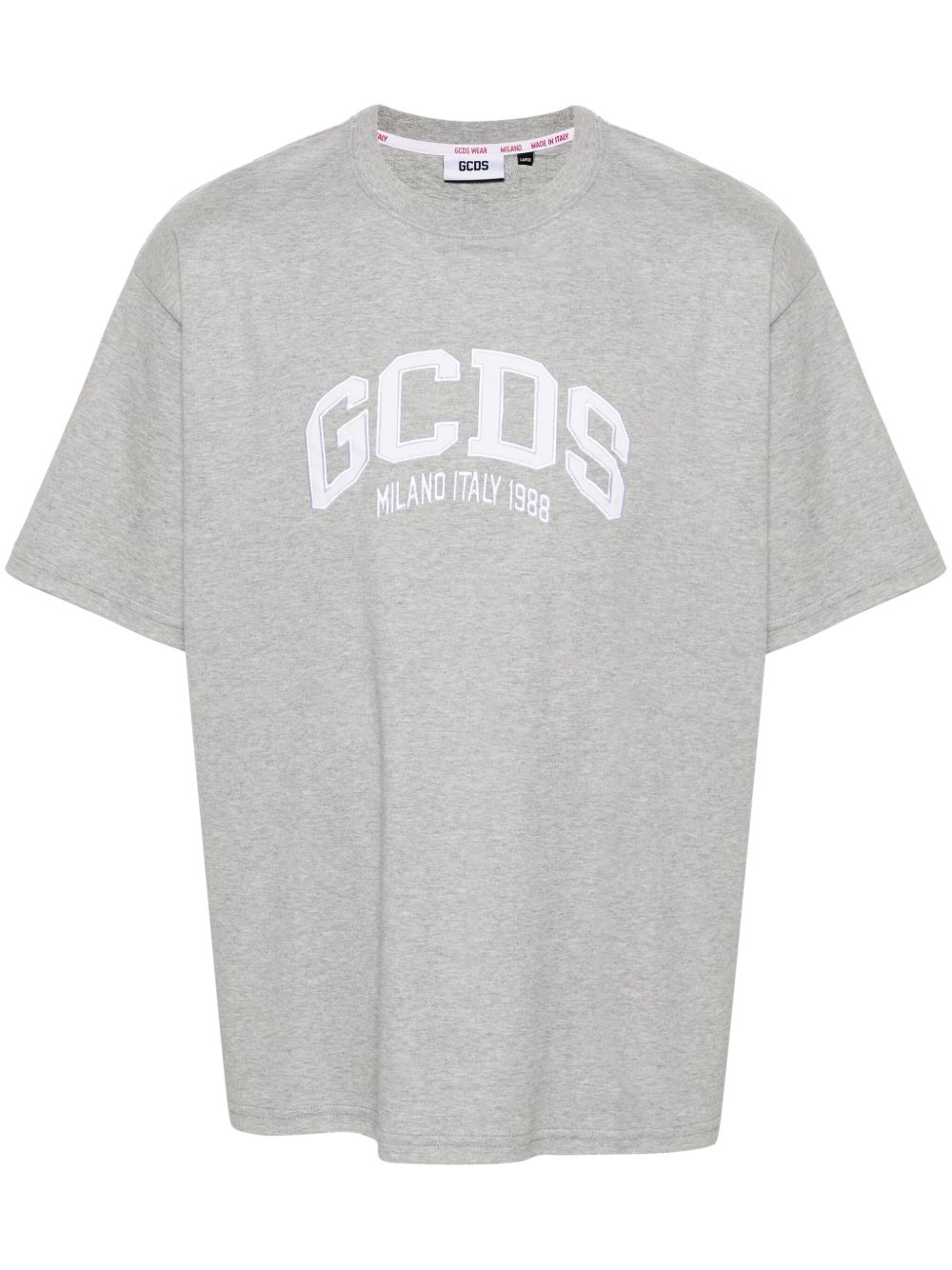 GCDS 标贴棉T恤 - 灰色
