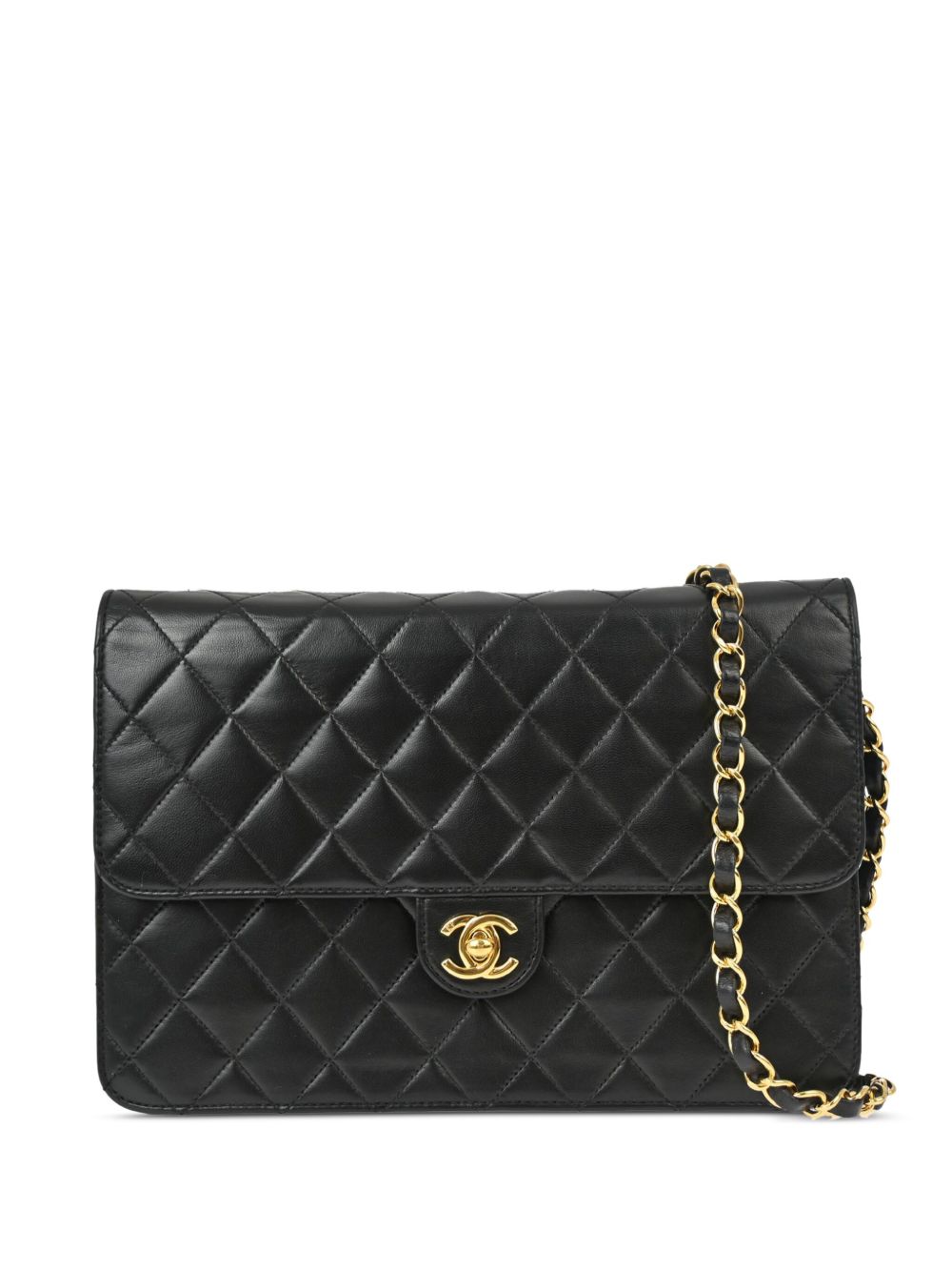 CHANEL Pre-Owned Half Flap 中号单肩包（2006年典藏款） - 黑色