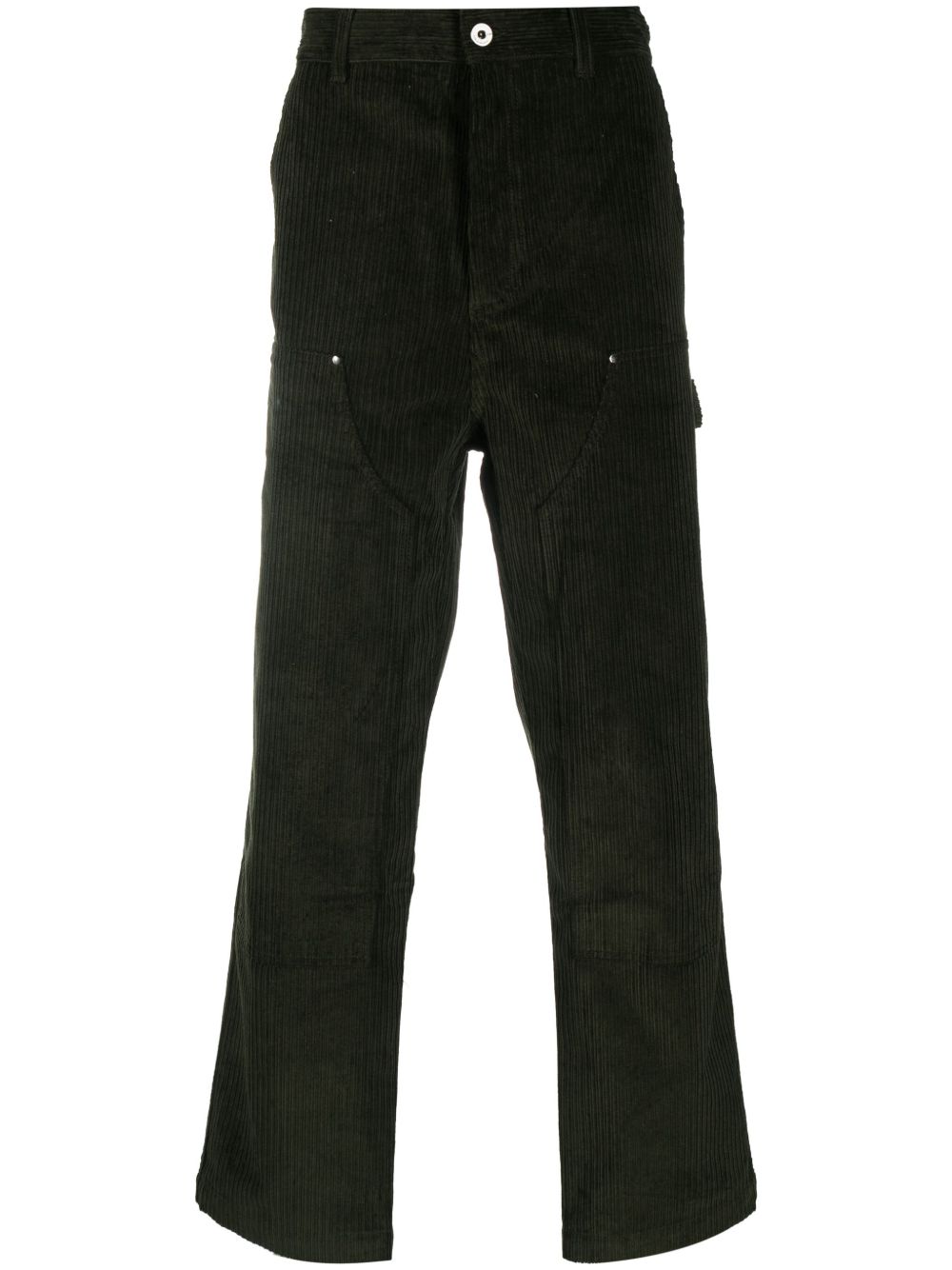 Drôle De Monsieur Le Pantalon Charpentier 直筒灯芯绒裤 - 绿色