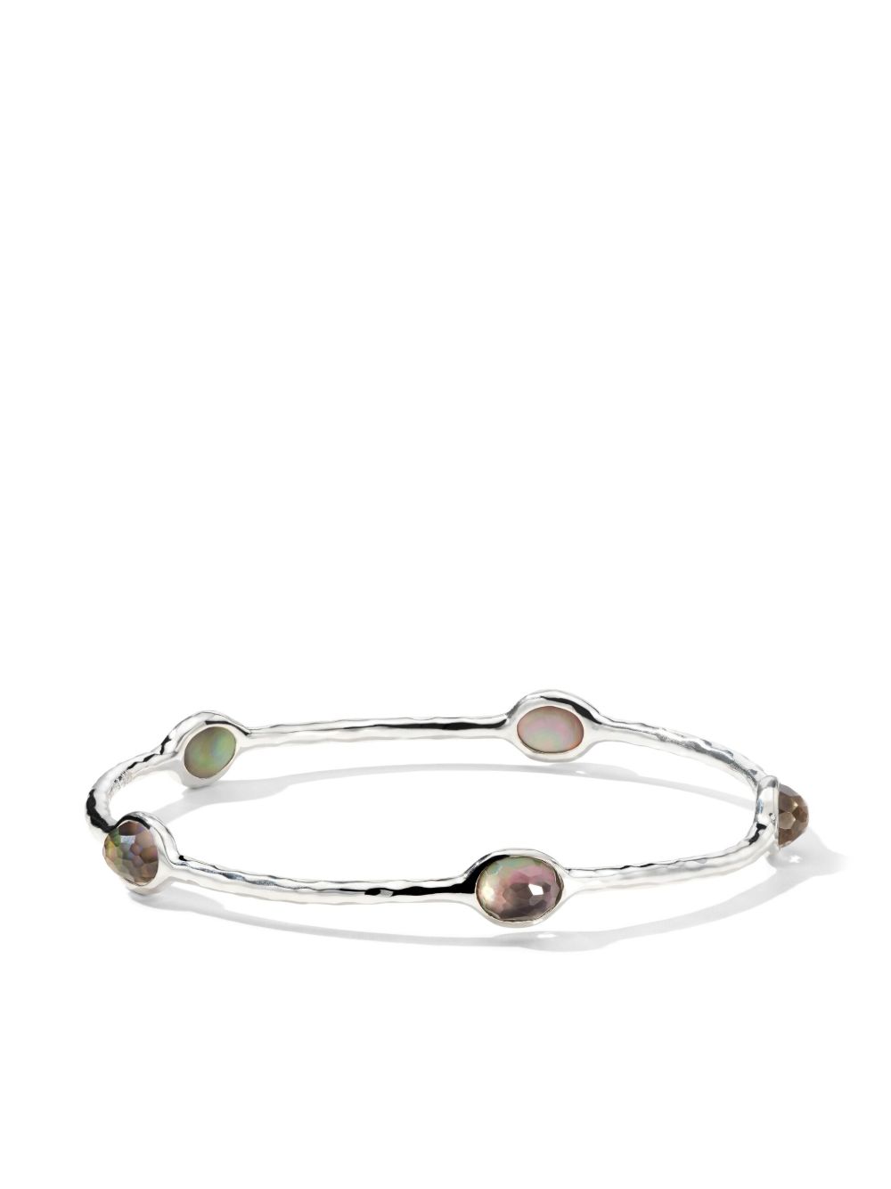 IPPOLITA Rock Candy® 纯银黑贝壳手镯 - 银色