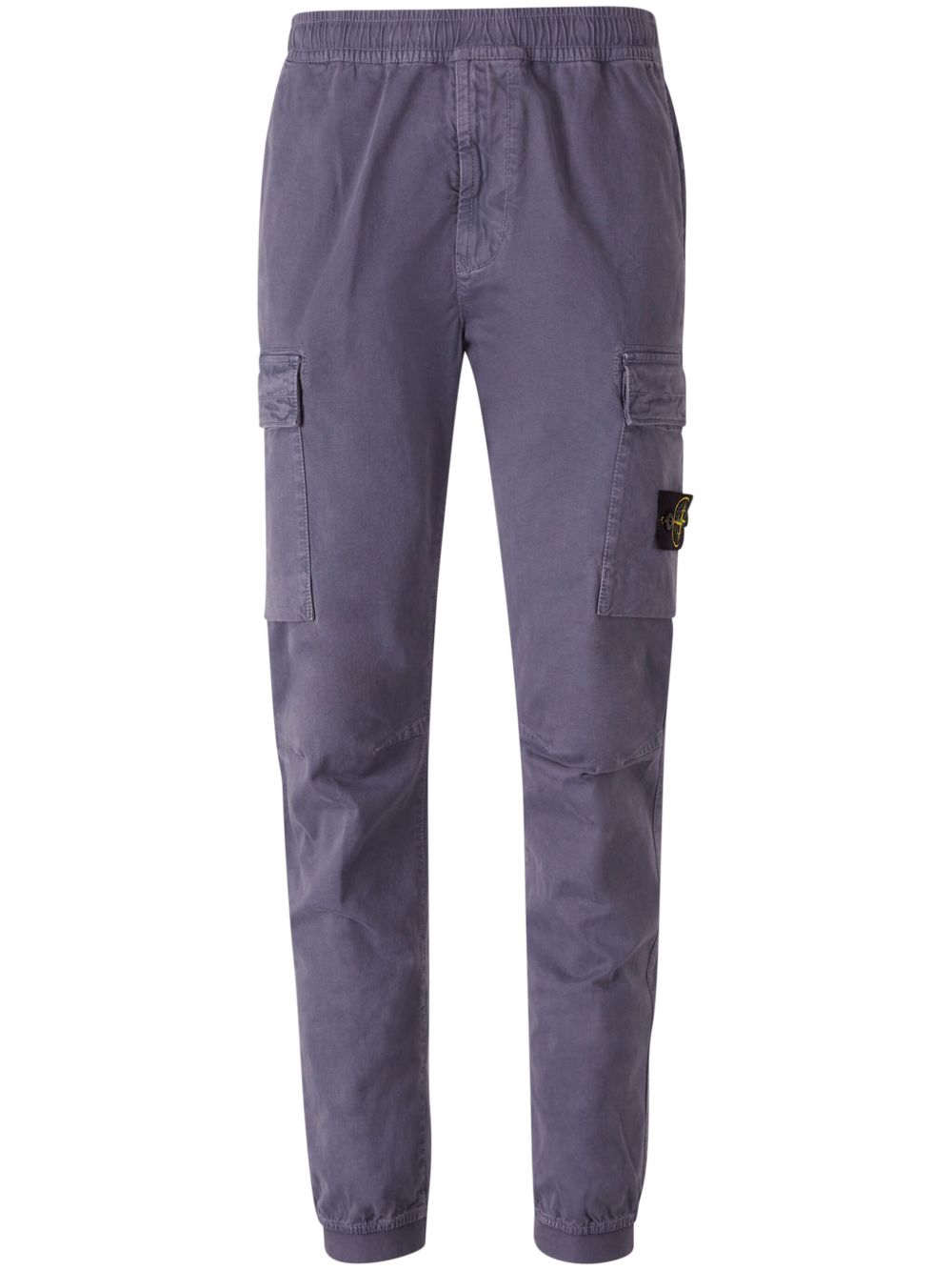 Stone Island 标贴弹性棉长裤 - 蓝色