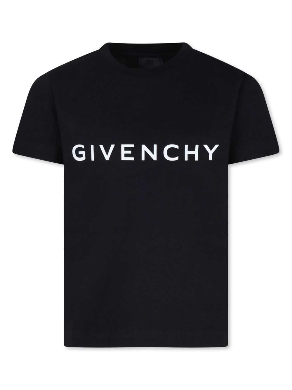Givenchy Kids logo印花棉T恤 - 黑色