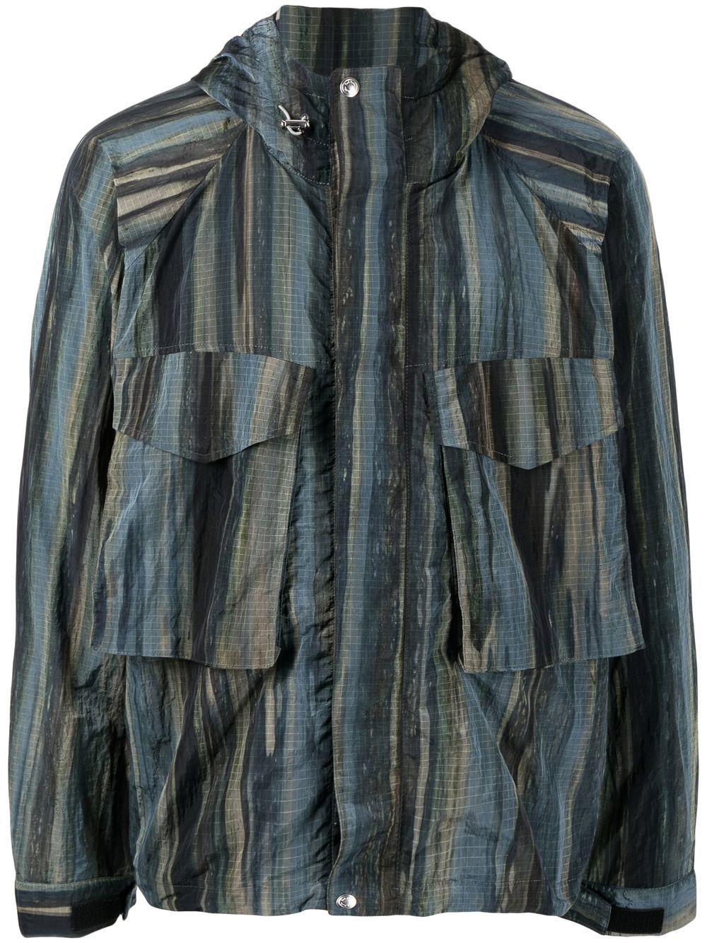 Paul Smith Woodland 印花连帽夹克 - 蓝色