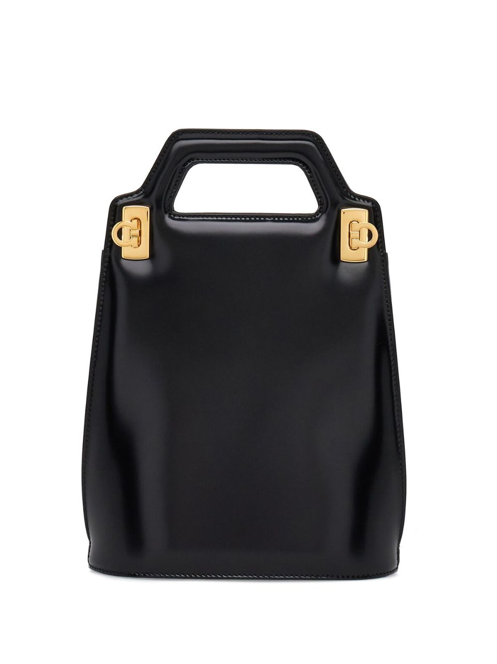 Ferragamo Wanda 皮质迷你包 - 黑色