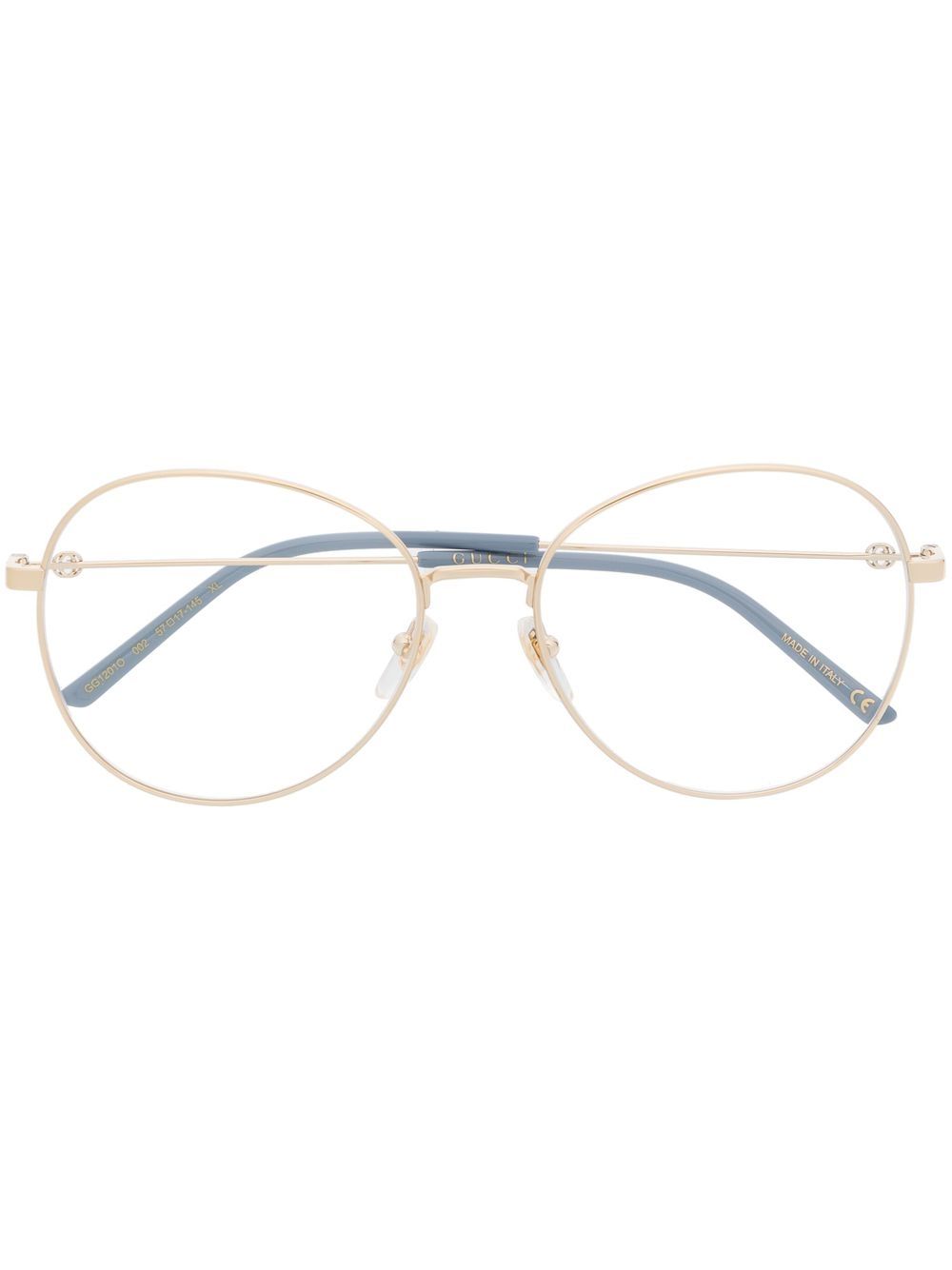 Gucci Eyewear 圆框眼镜 - 金色