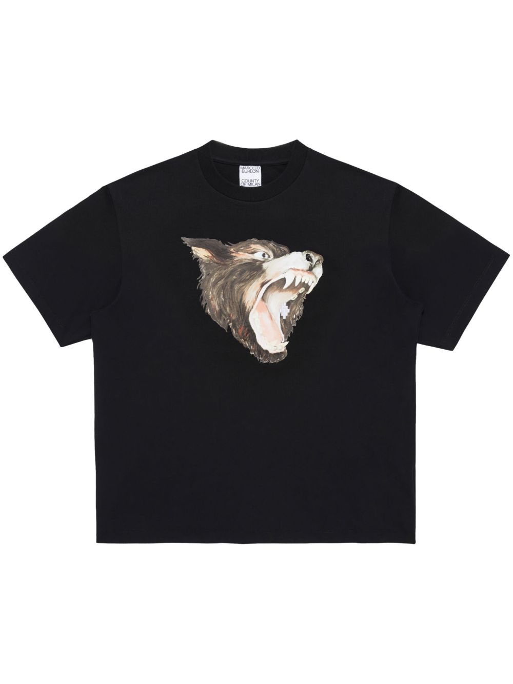 Marcelo Burlon County of Milan Wolf 短袖T恤 - 黑色