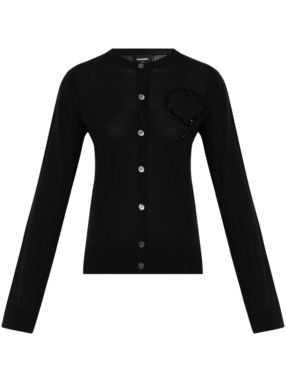 DSQUARED2 羊毛开衫 - 黑色