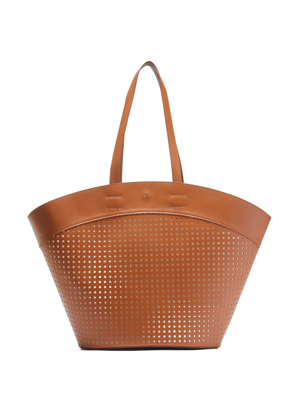 Nº21 Panier 镂空手提包 - 橘色
