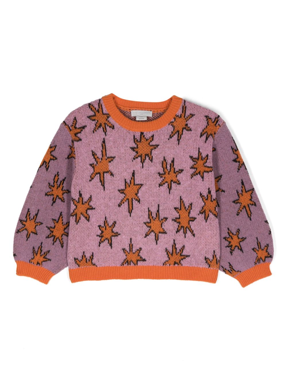 Stella McCartney Kids Stars 提花毛衣 - 粉色