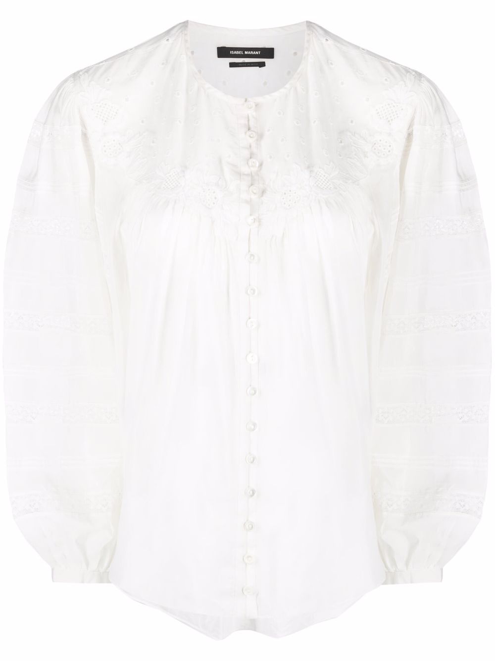 ISABEL MARANT 直领长袖罩衫 - 白色