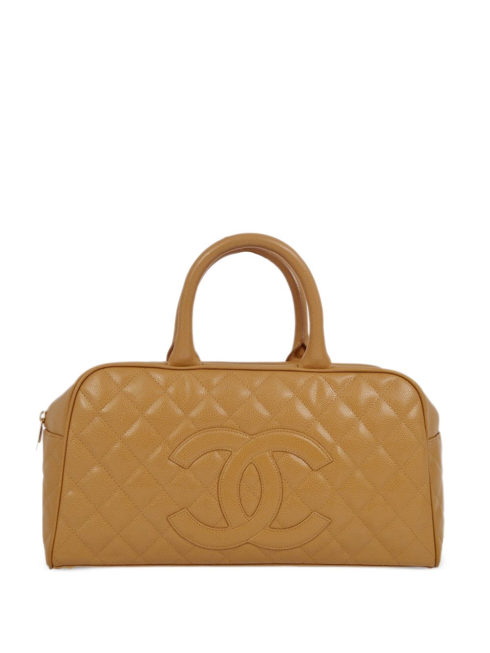 CHANEL Pre-Owned CC 菱纹绗缝保龄球包（2005年典藏款） - 中性色