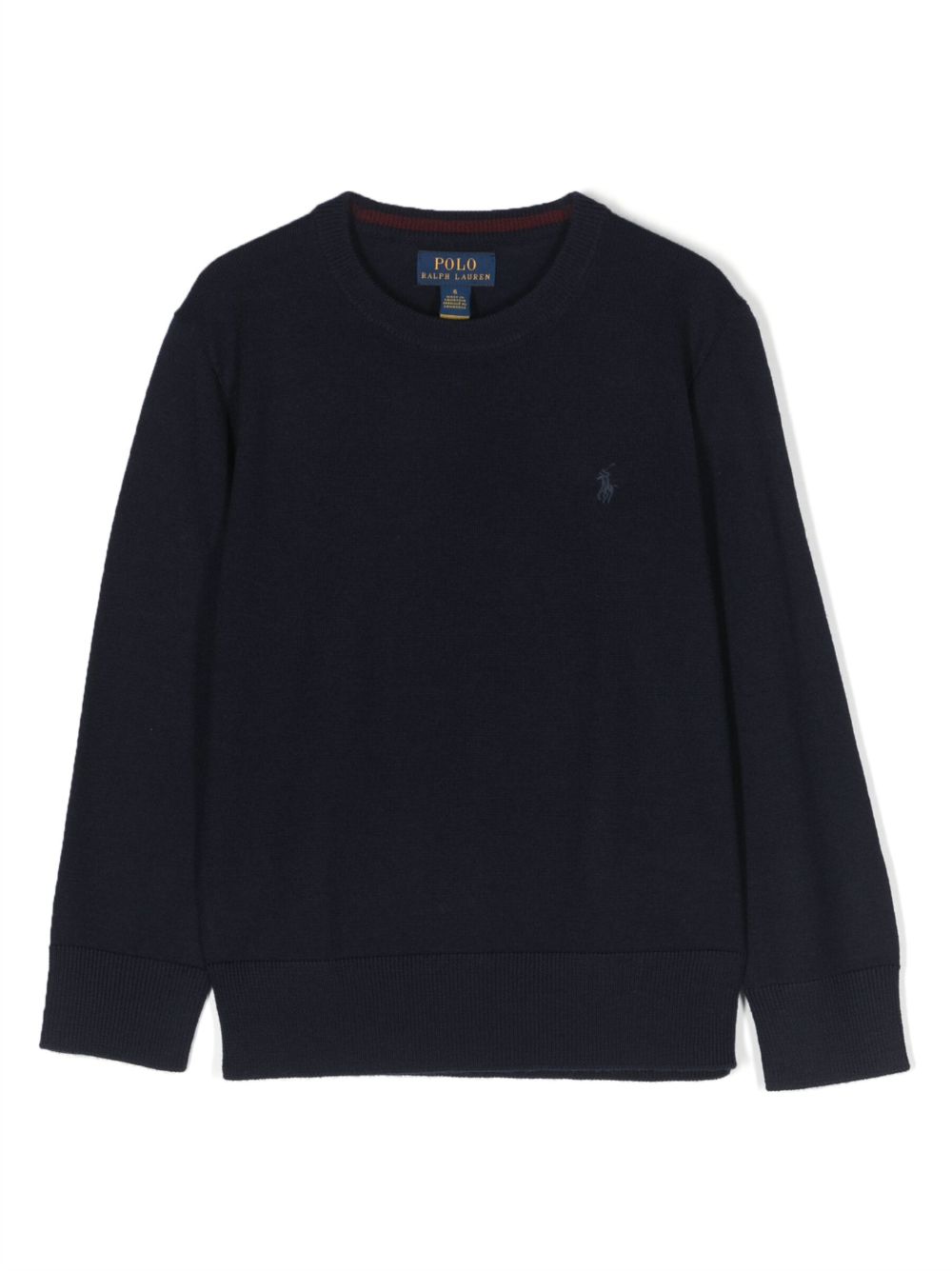 POLO RALPH LAUREN KIDS Polo Pony 刺绣密织毛衣 - 蓝色